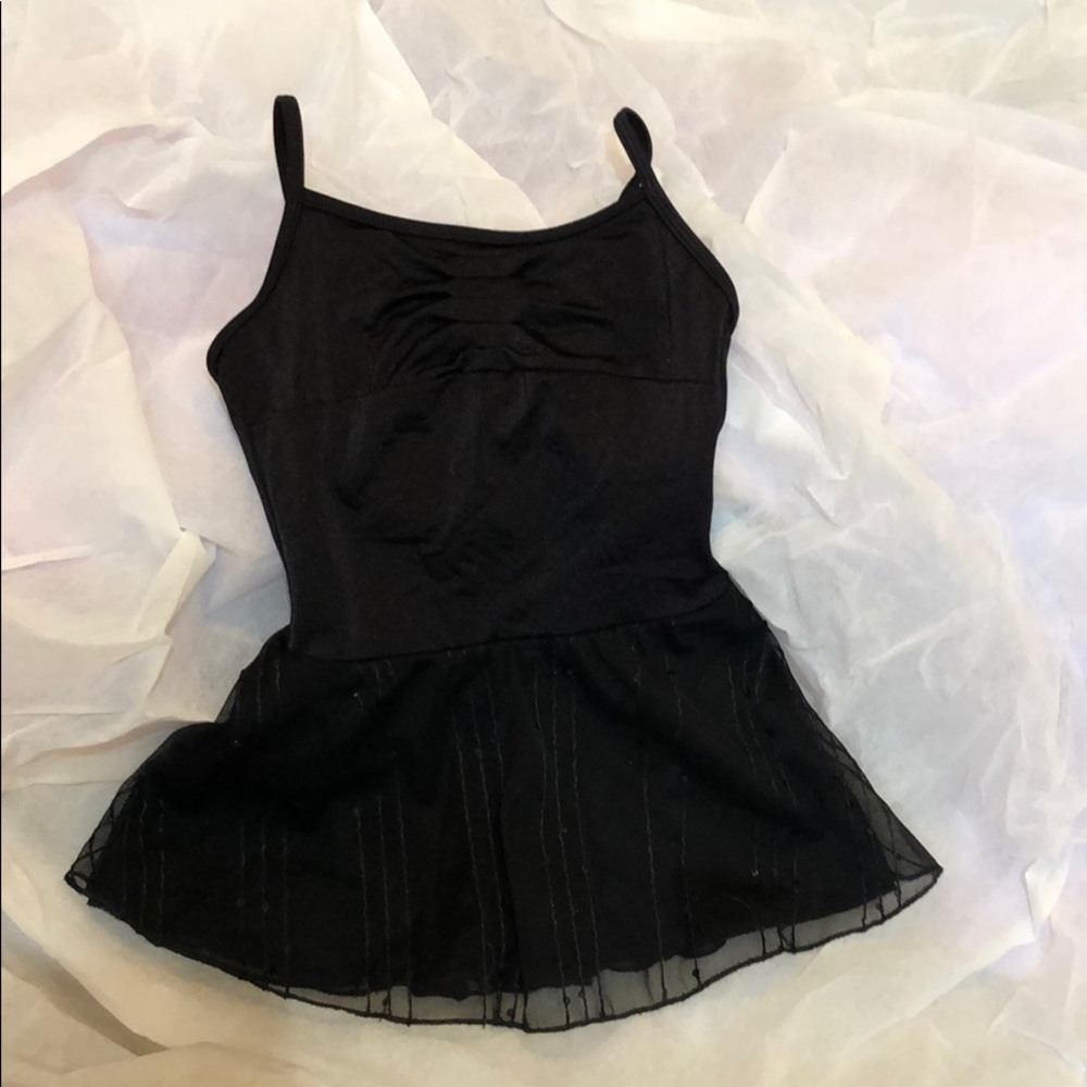 Girls dance leotard with attached skirt